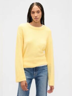 NWOT Gap Factory cash soft Havana yellow sweater size Small